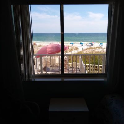 Beachside bedroom view