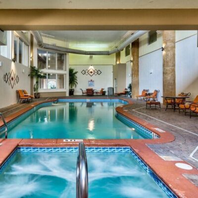 Our heated indoor pool & spa